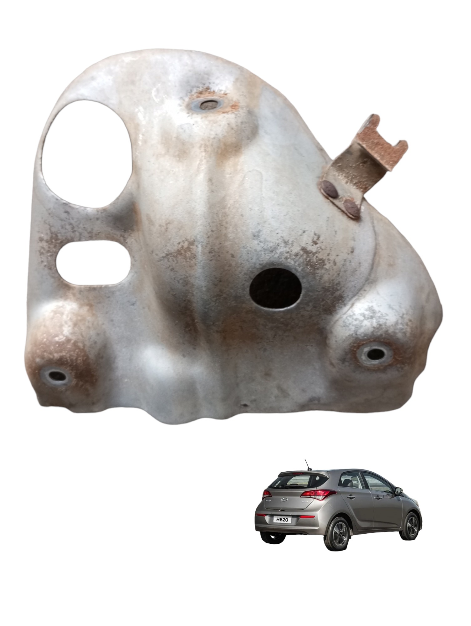 Defletor Coletor Escape Hyundai Hb20 1.0 3cc 2016 2017 2018