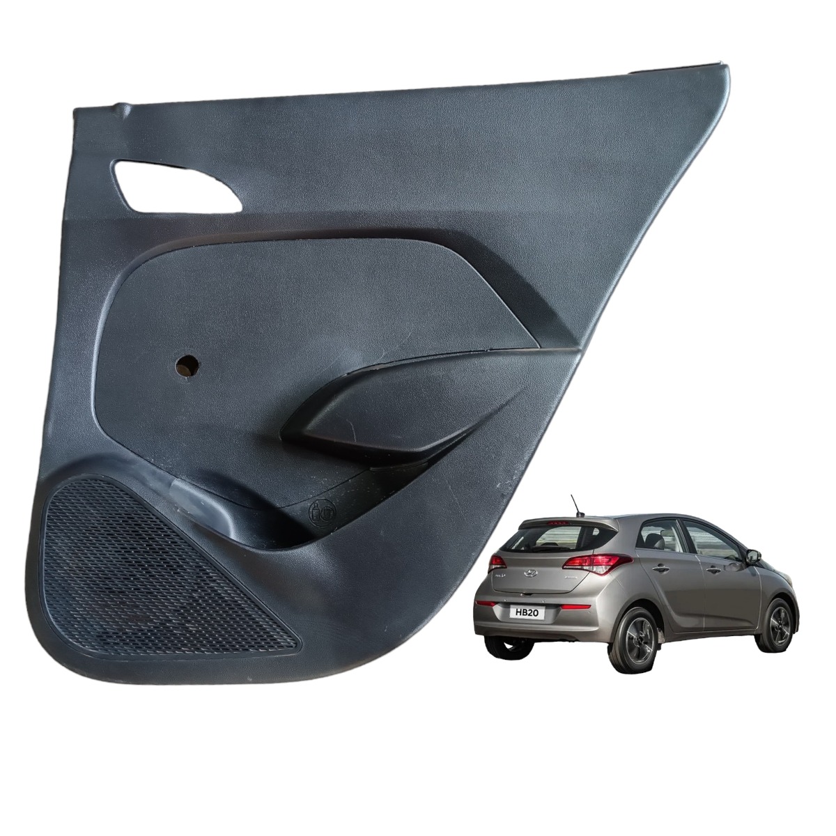 Forro Porta Traseira Direita Hb20 1.0 2016 2019  83320-1s000 Preto 1