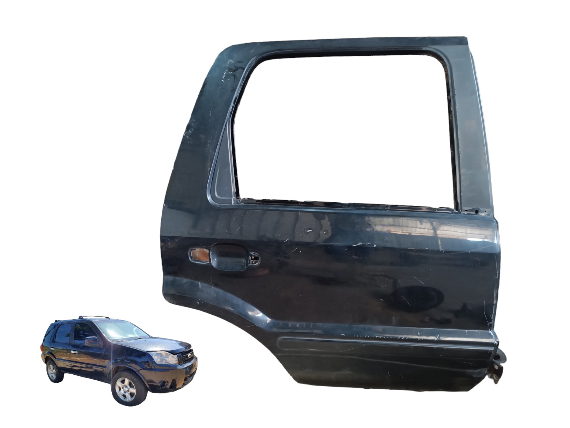 Porta Traseira Direita Ford Ecosport 2.0 16v 2005 2006 2007 Traseira Direito Preto 1