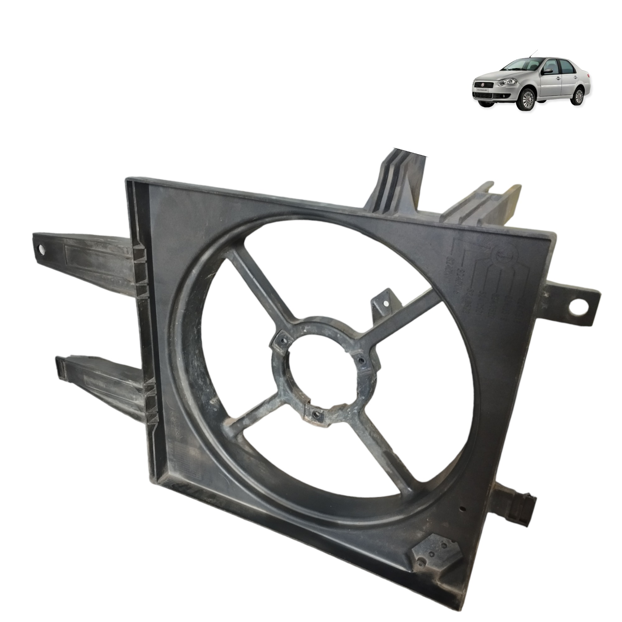 Defletor De Ar Ventoinha Fiat Siena 1.4 Flex 51797707 2008