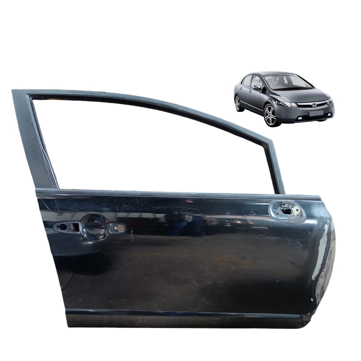 Porta Dianteira Direita Honda Civic  2008 20009 2010 2011  Dianteira Direita Preto 1
