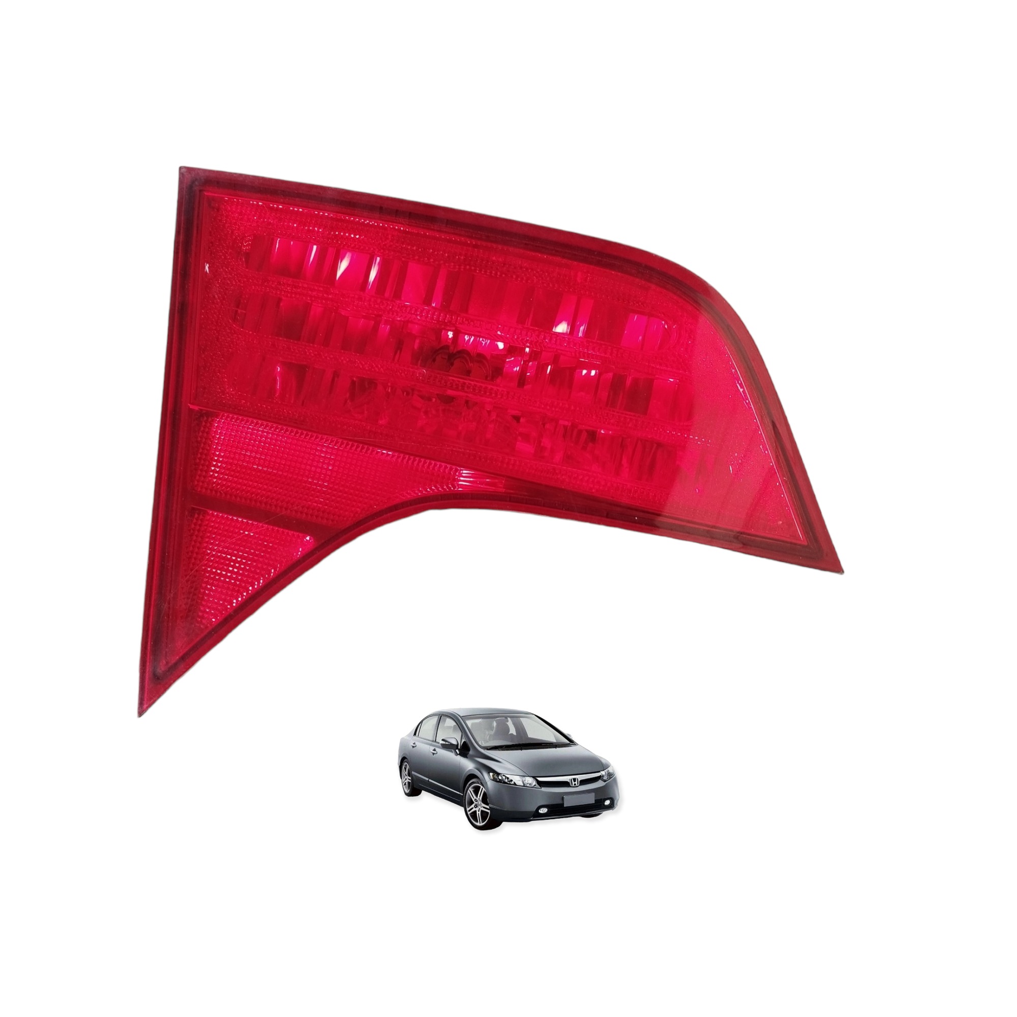 Lanterna Tampa Traseira Esquerda New Civic 1.8  6129931 2006 Esquerdo/motorista Vermelho