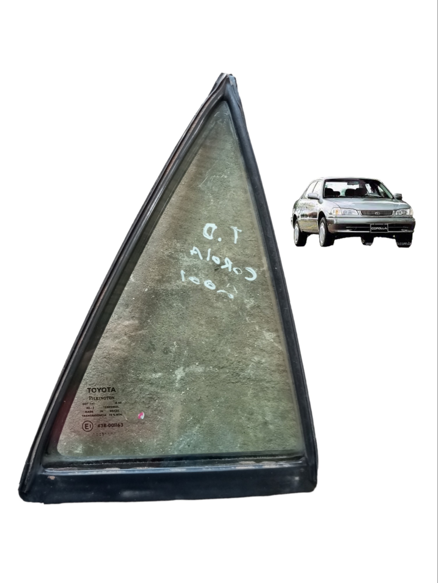 Vidro Vigia Traseiro Direito Corolla 1.8 1998 A 2001 43r0011 1