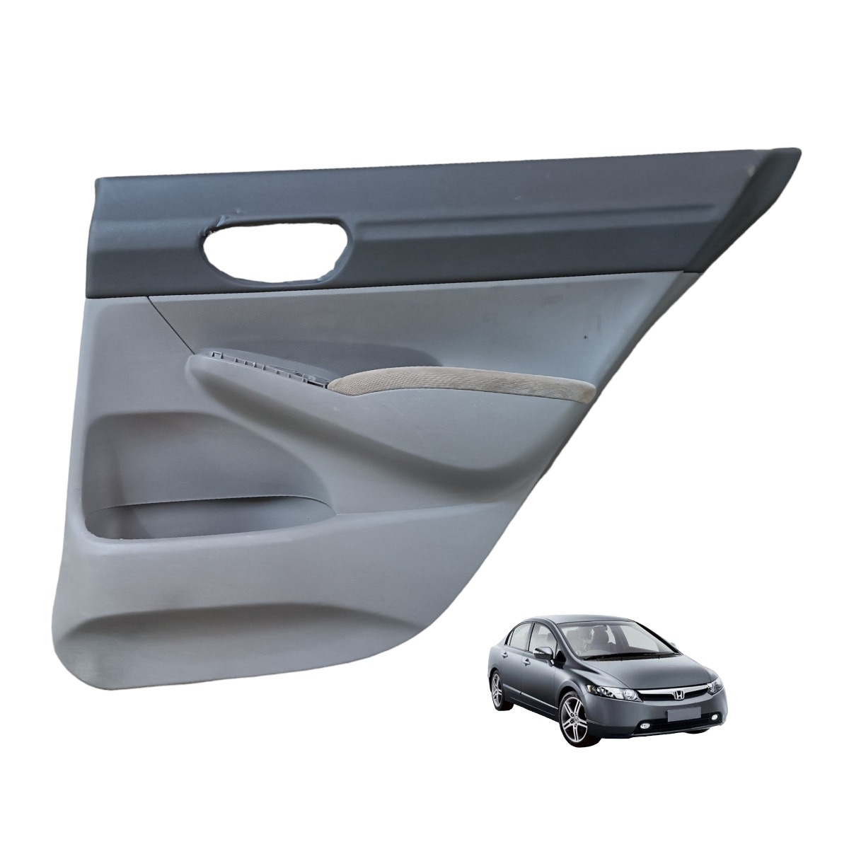 Forro Porta Traseira Direita Honda Civic 1.8 2008 2009 2010 Cinza 1