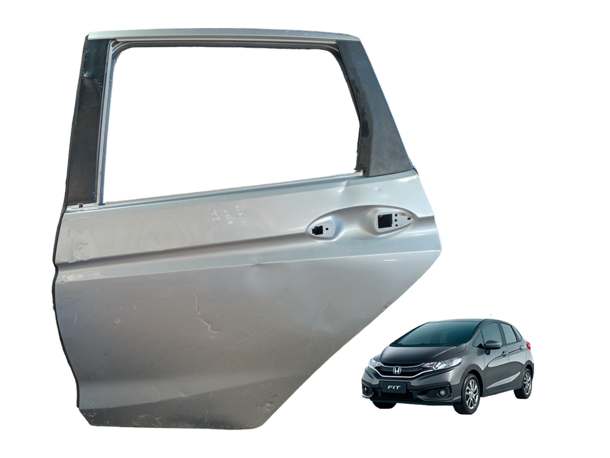 Porta Traseira Esquerda Honda Fit Automático 2014 2015 2016 Traseira Esquerdo Cinza 1