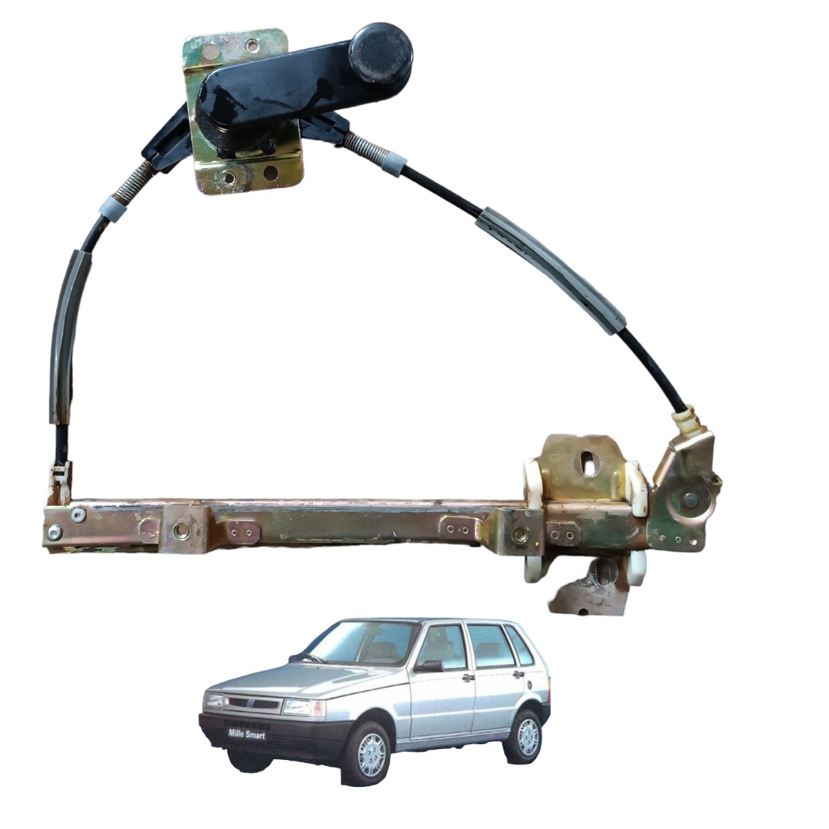 Máquina Vidro Manual Traseira Direita Uno 2000 2006 50003668 1