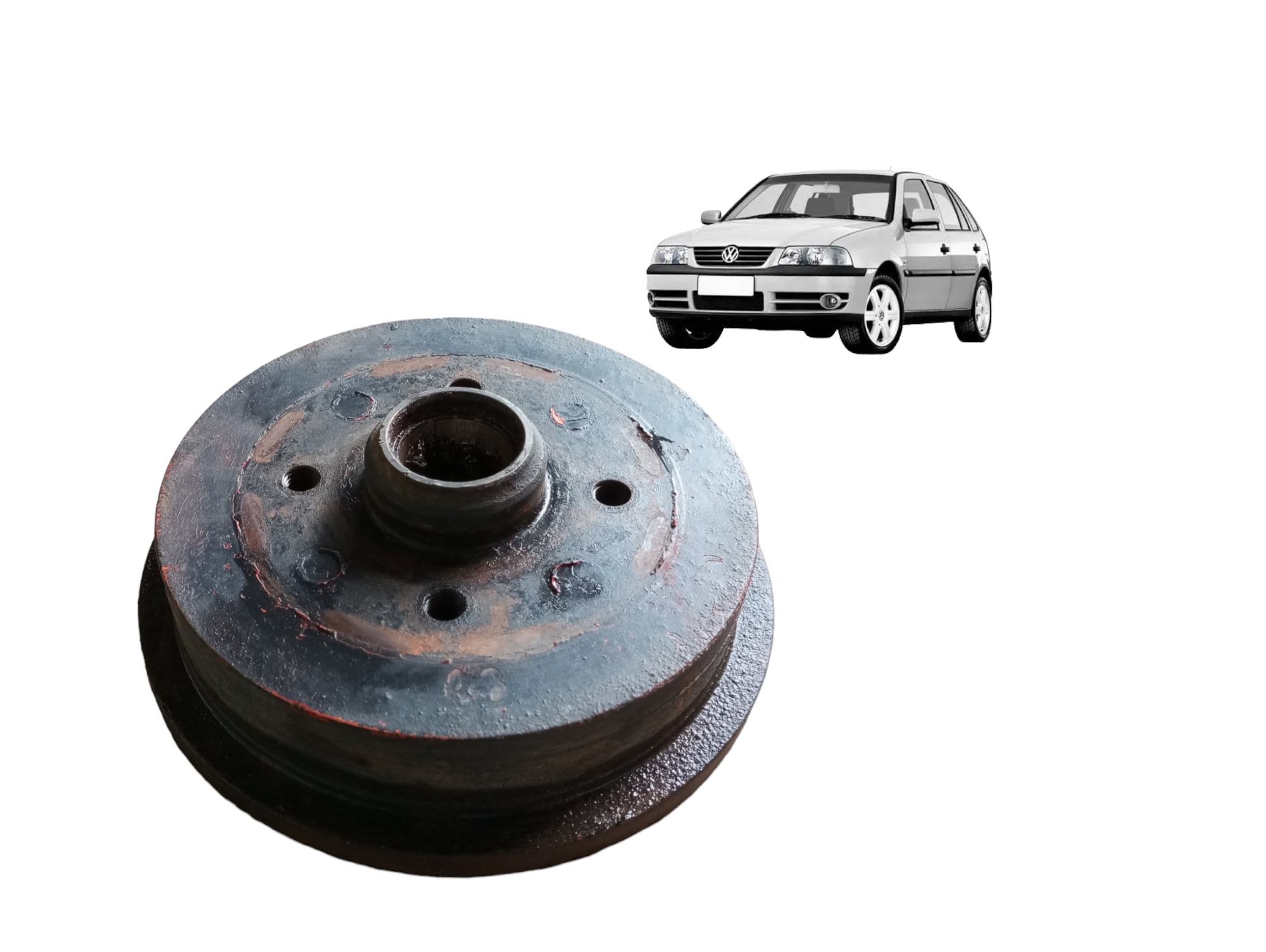 Tambor Freio Com Cubo Traseiro Volkswagen Gol G3 2000 2005 1