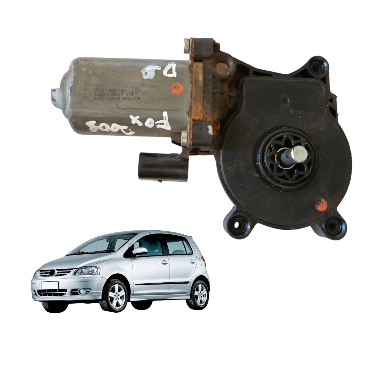 Motor Máquina Vídro Dianteiro Direito Vw Fox 2005 2006 2007 1