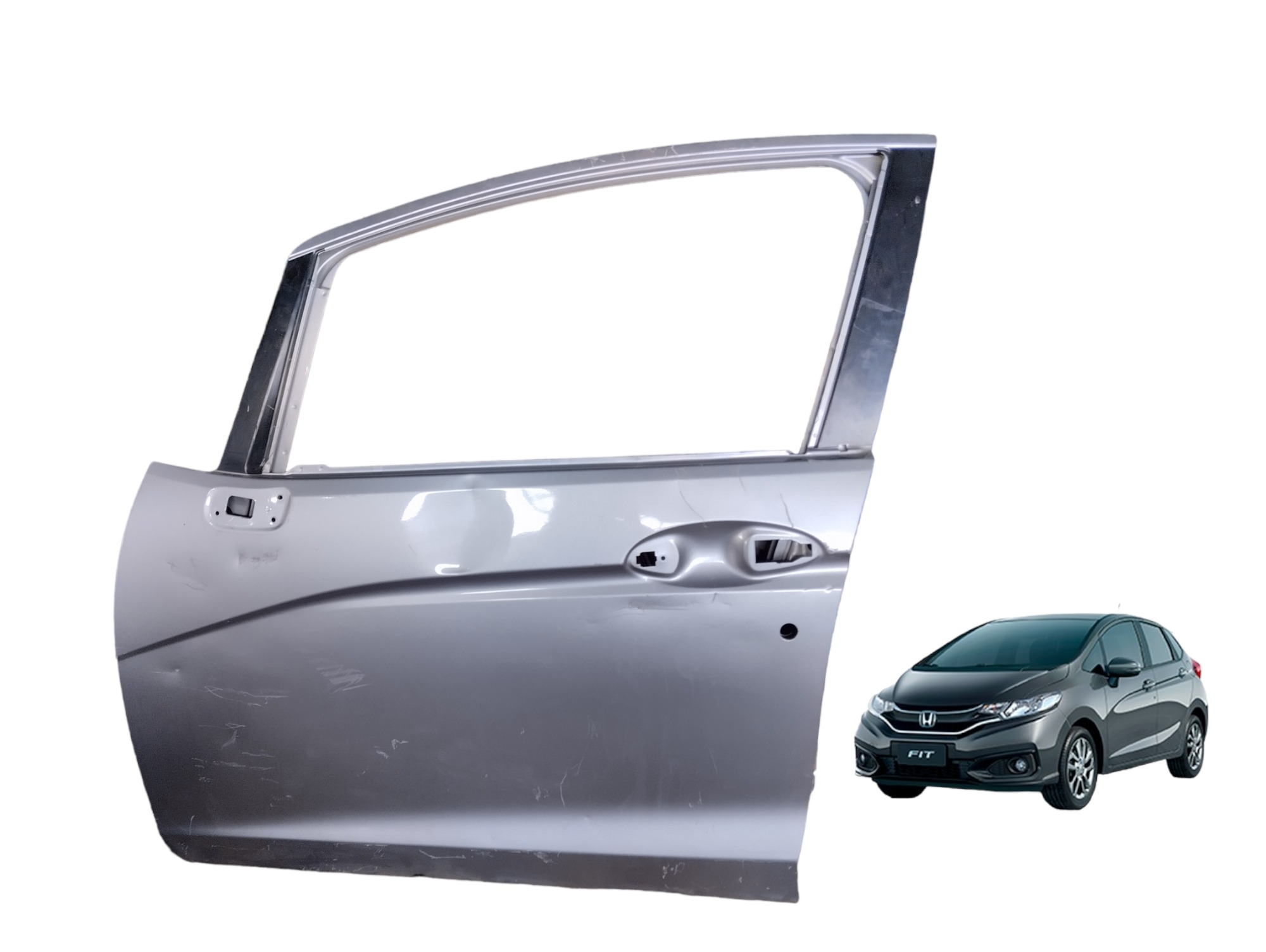 Porta Dianteira Esquerda Honda Fit 1.5 2014 2015 2016 2017 Dianteira Esquerdo Cinza 1