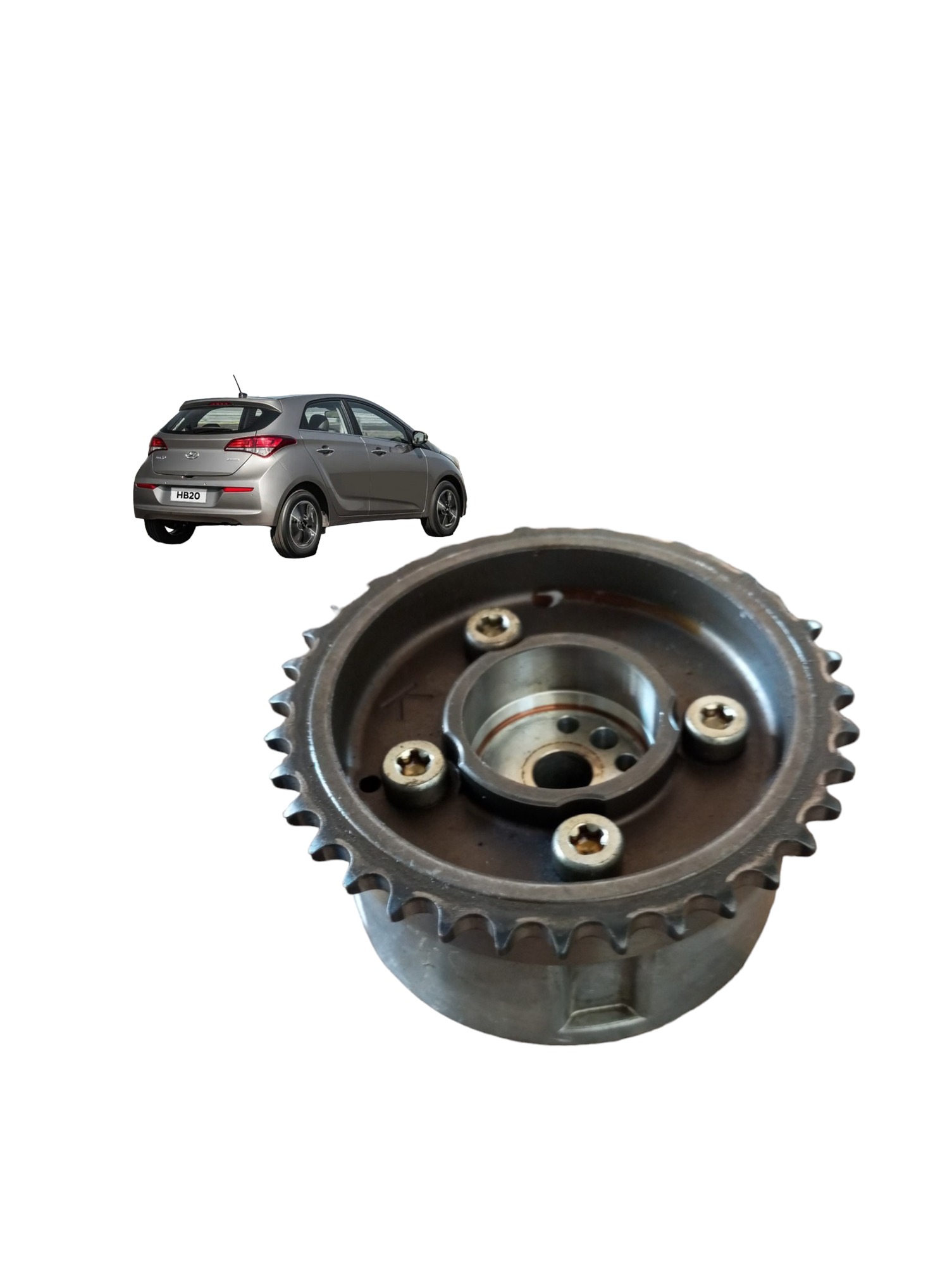 Polia Corrente Comando Hyundai Hb20 1.0 3cc 2016 2017 2018 Cinza 1