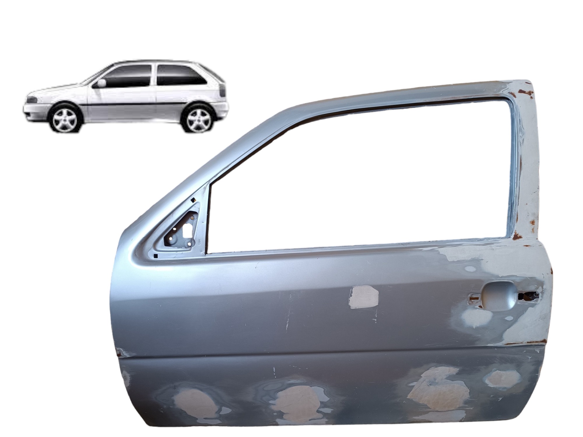 Porta Dianteira Esquerda Vw Gol Bola G2 1996 1997 1998 1999 Dianteira Esquerda Cinza