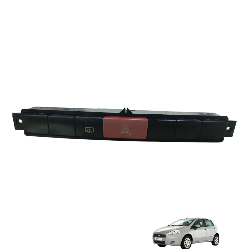 Botão Duplo Pisca Alerta Desembaçador Fiat Punto 2008 A 2012