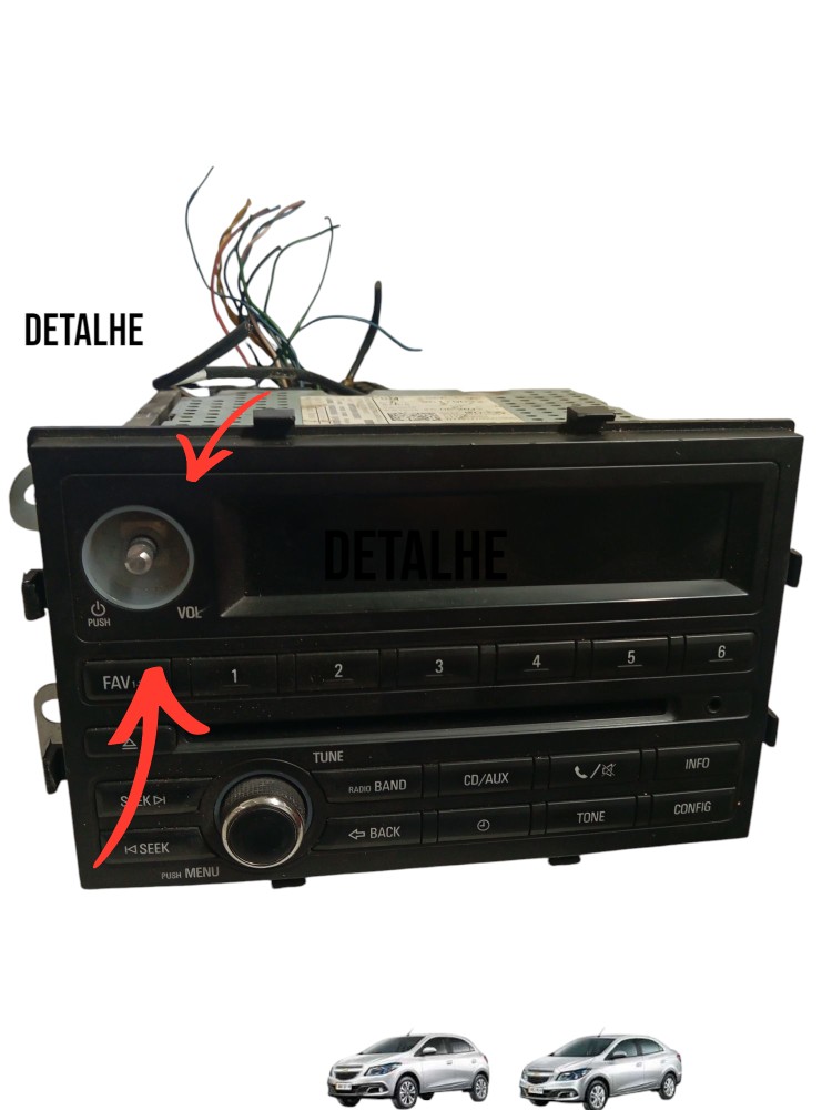 Radio Multimidia Gm Cobalt Onix Prisma 2013 A 2016 P/desbloq Preto