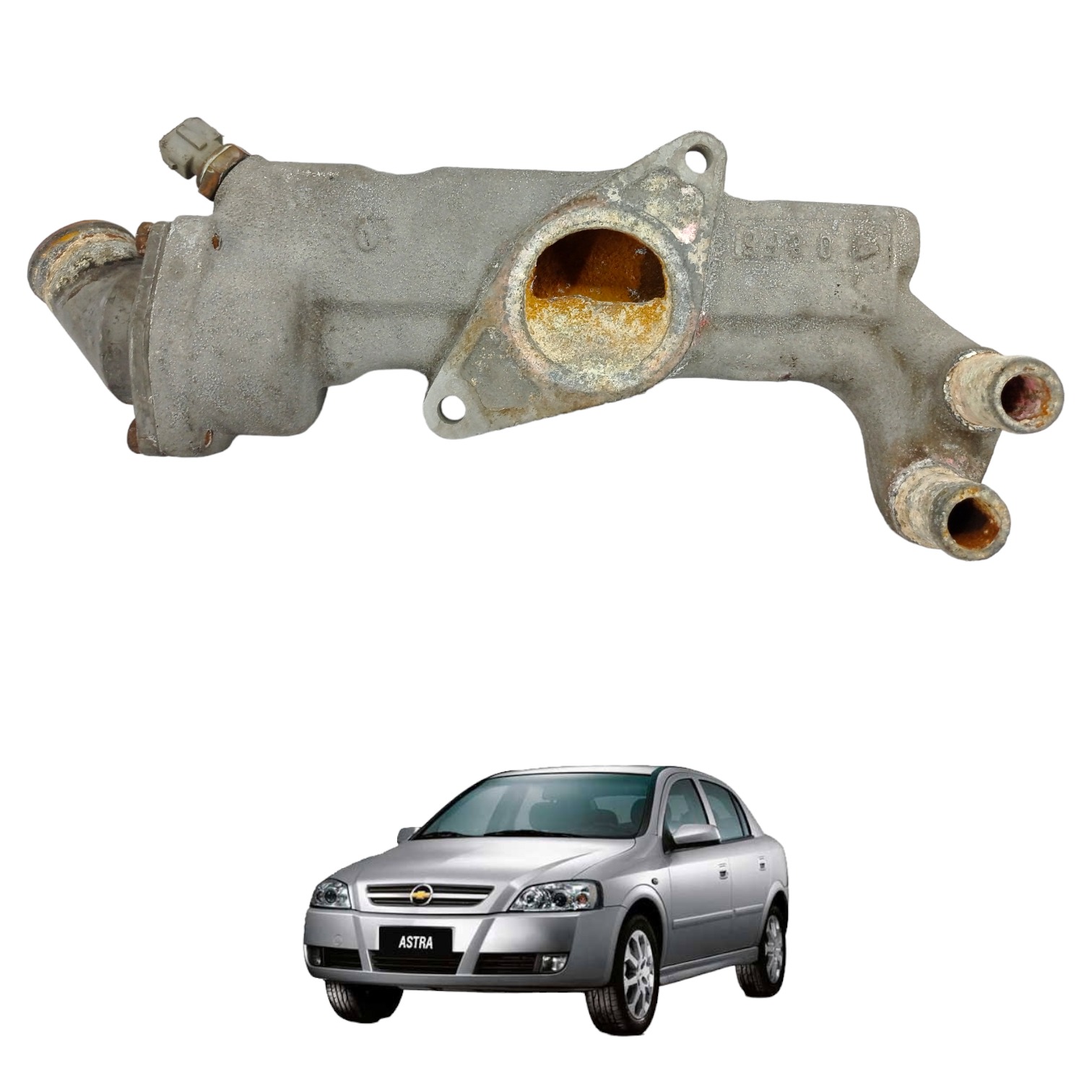 Carcaça válvula termostática gm astra Ano 1999 a 2012 4