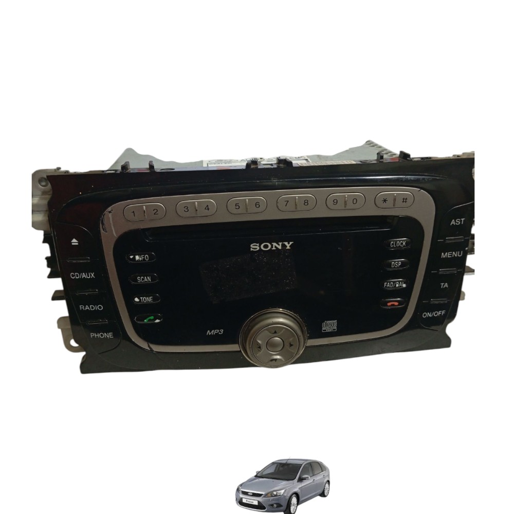 Radio Multimídia Ford Focus 2009 A 2013 Para Desbloqueio Preto