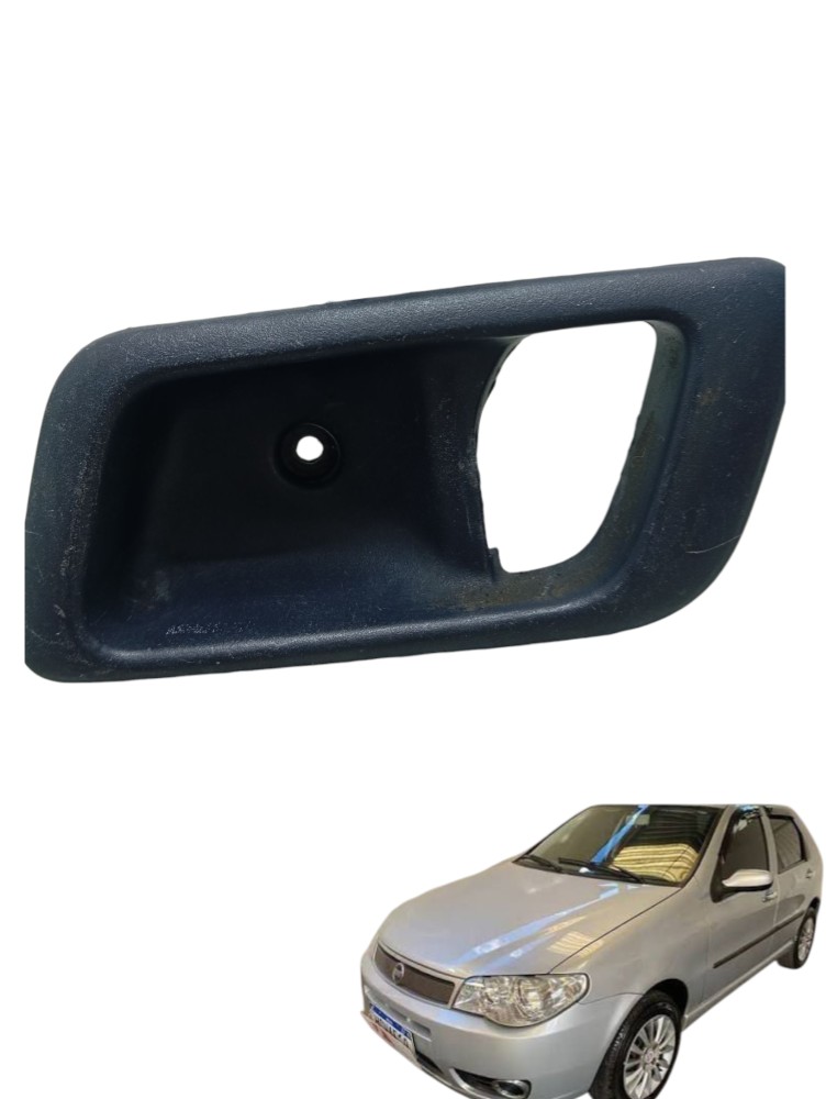 Moldura Maçaneta Interna Esquerdo Fiat Palio 2006 Preto Traseira 2
