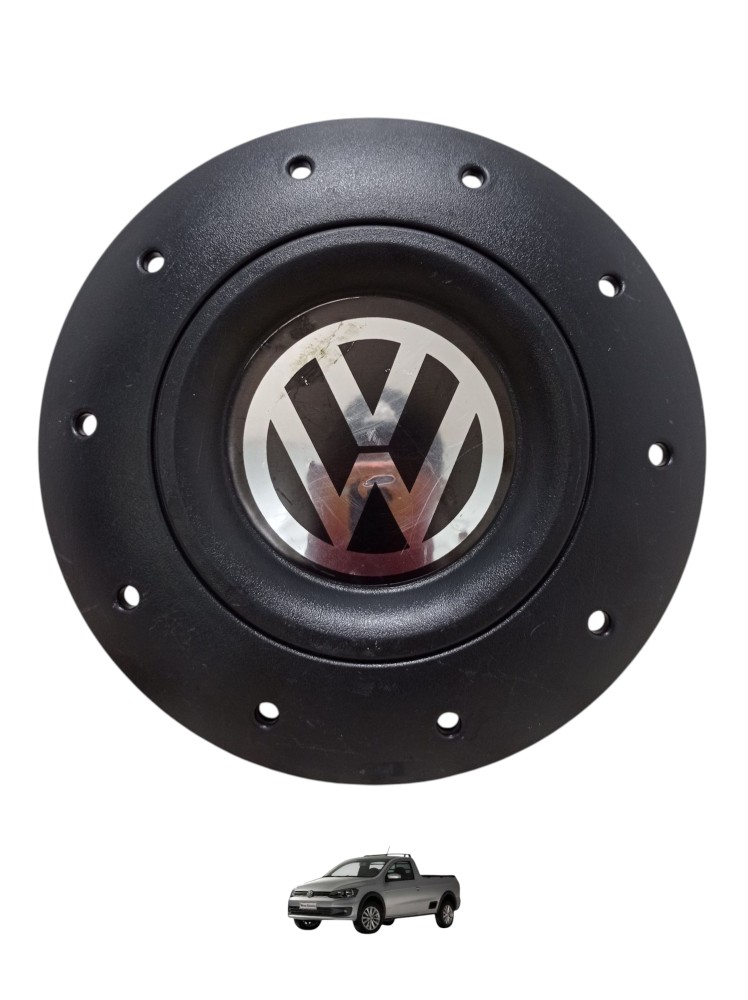 Calota Central Roda Vw Saveiro G6 2013 A 2017 Preto