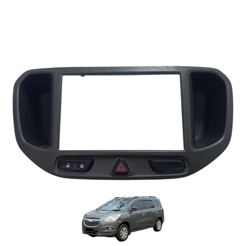 Moldura Painel Central Multimidia Gm Spin 2012 A 2016 Preto