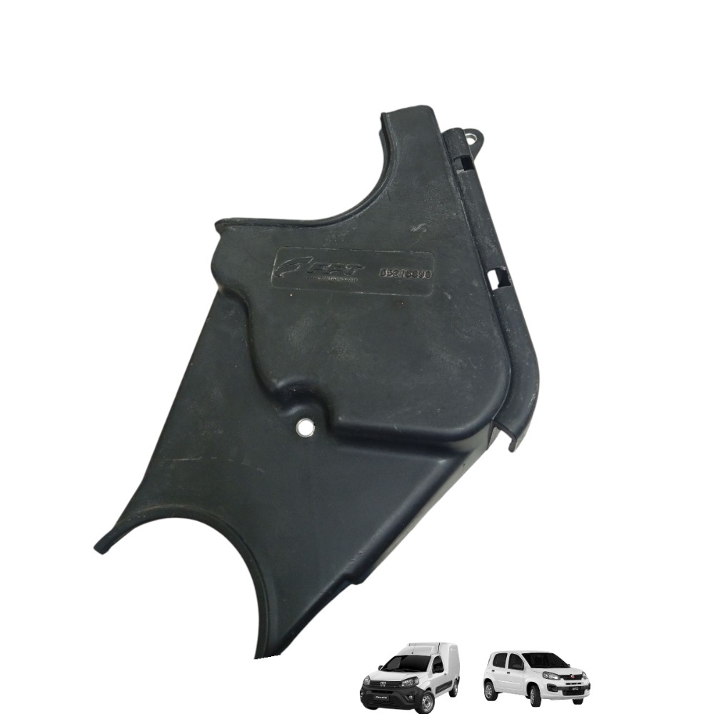 Capa Inferior Correia Dentada Fiat Uno Fiorino 2014 A 2021 Preto