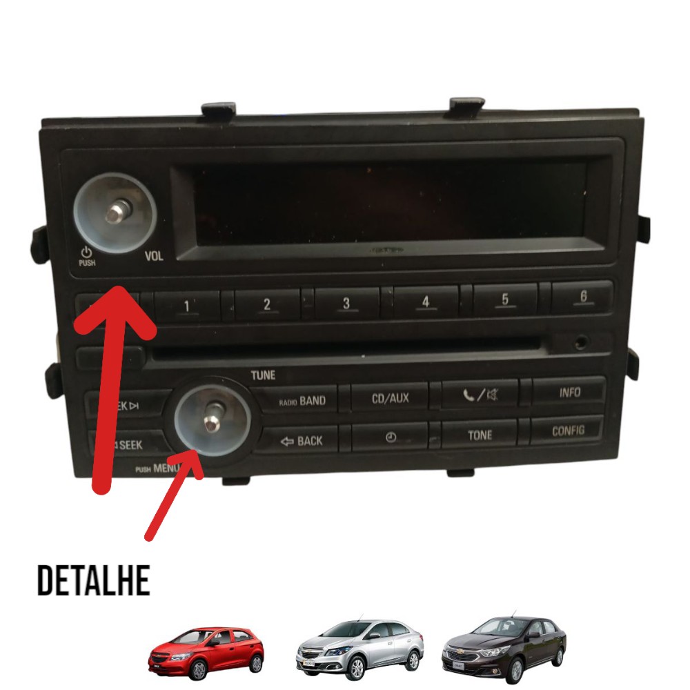 Radio Multimídia Gm Onix Prisma 2013 A 2016 P/desbloqueio Preto