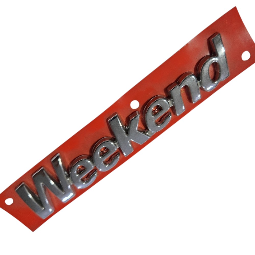 Emblema Cromado Weekend Tampa Traseiro Fiat Palio Cromado