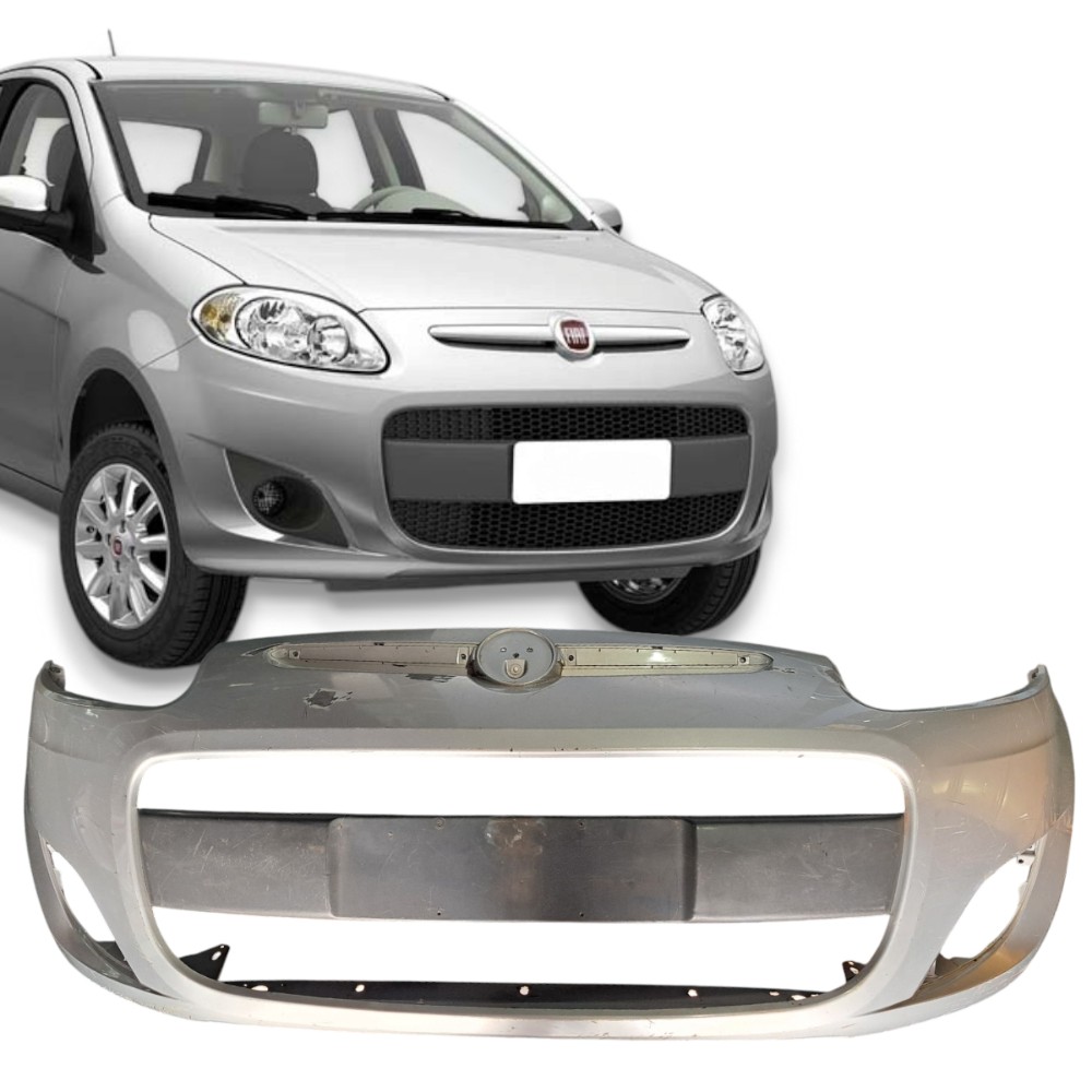 Parachoque Dianteiro Fiat Palio Attractive 2012 2017 Prata 1
