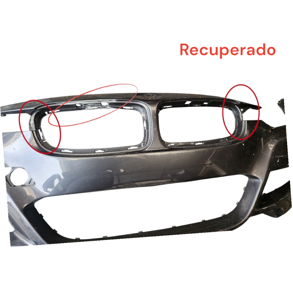 Parachoque Dianteiro Bmw 328i Sport 2016 Original Cinza-escuro 3