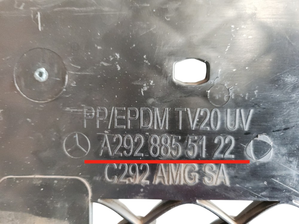 Grade Inferior Parachoque Dianteiro Mercedes Gle 2016 2017 Preto Plástico 5