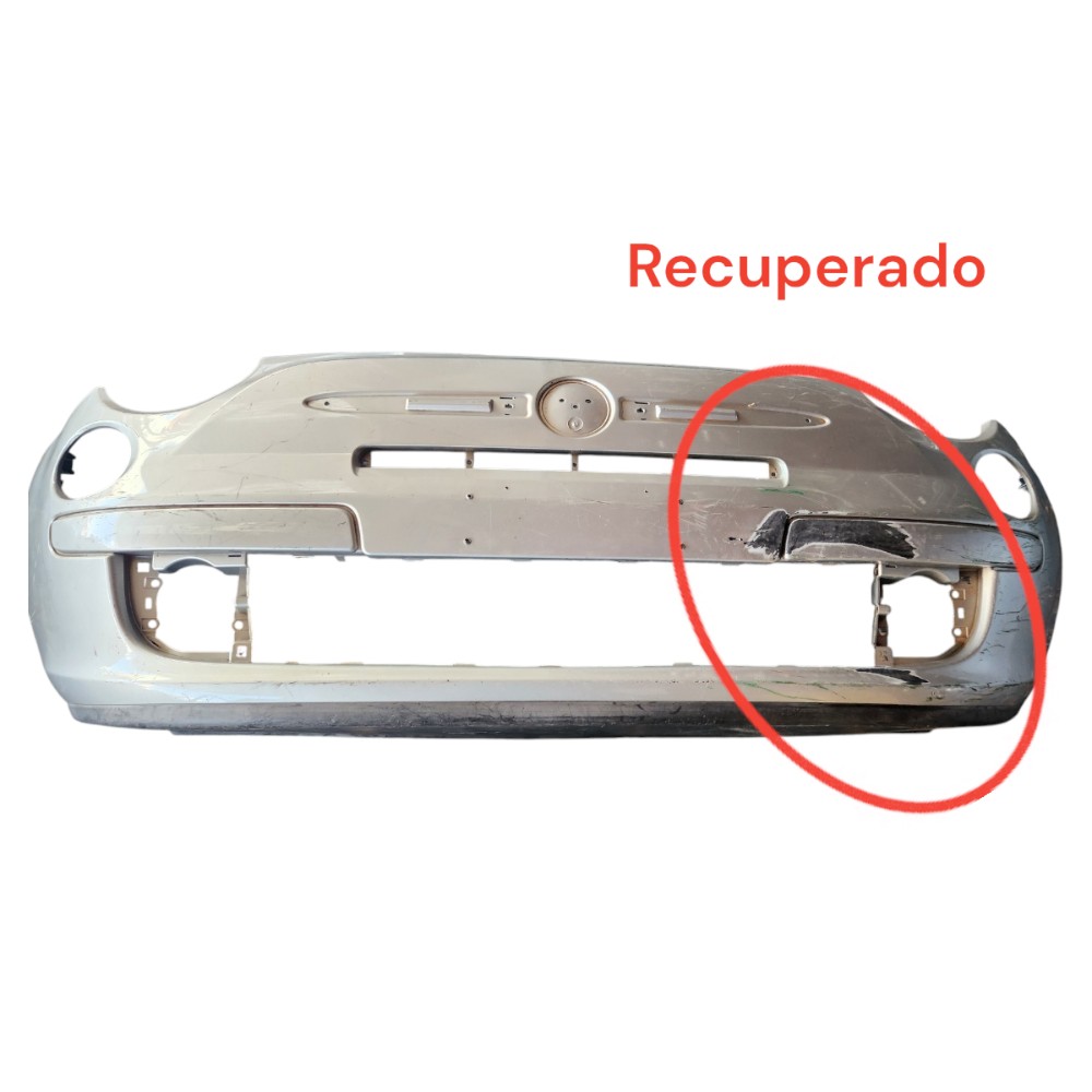 Parachoque Dianteiro Fiat 500 2010 2012 Prata 2