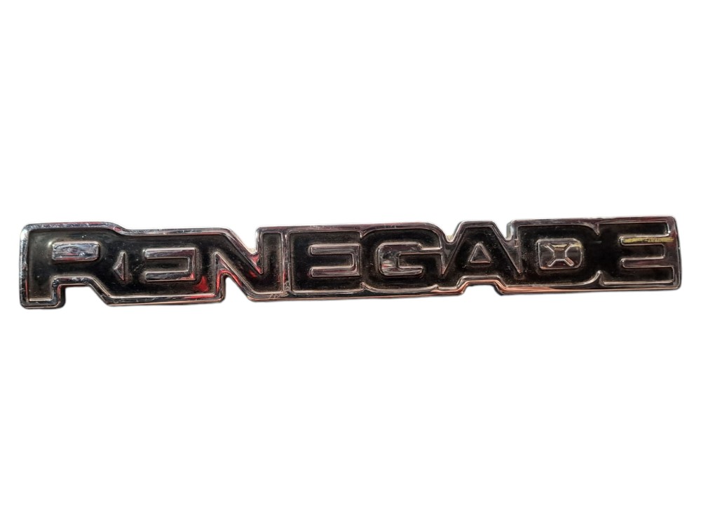 Emblema Símbolo Nome Jeep Renegade  Preto E Cromado