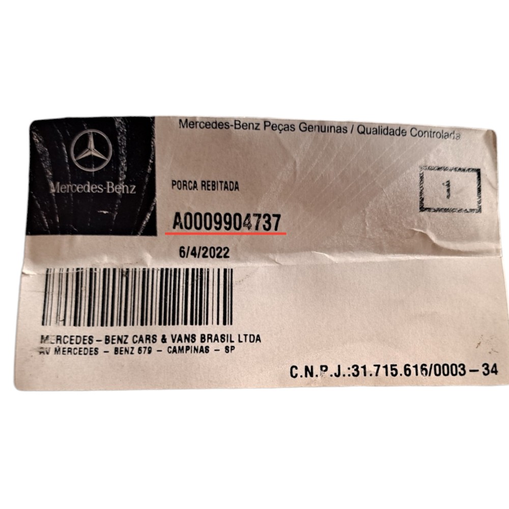 Porca Rebitada Mercedes Original A0009904737 5