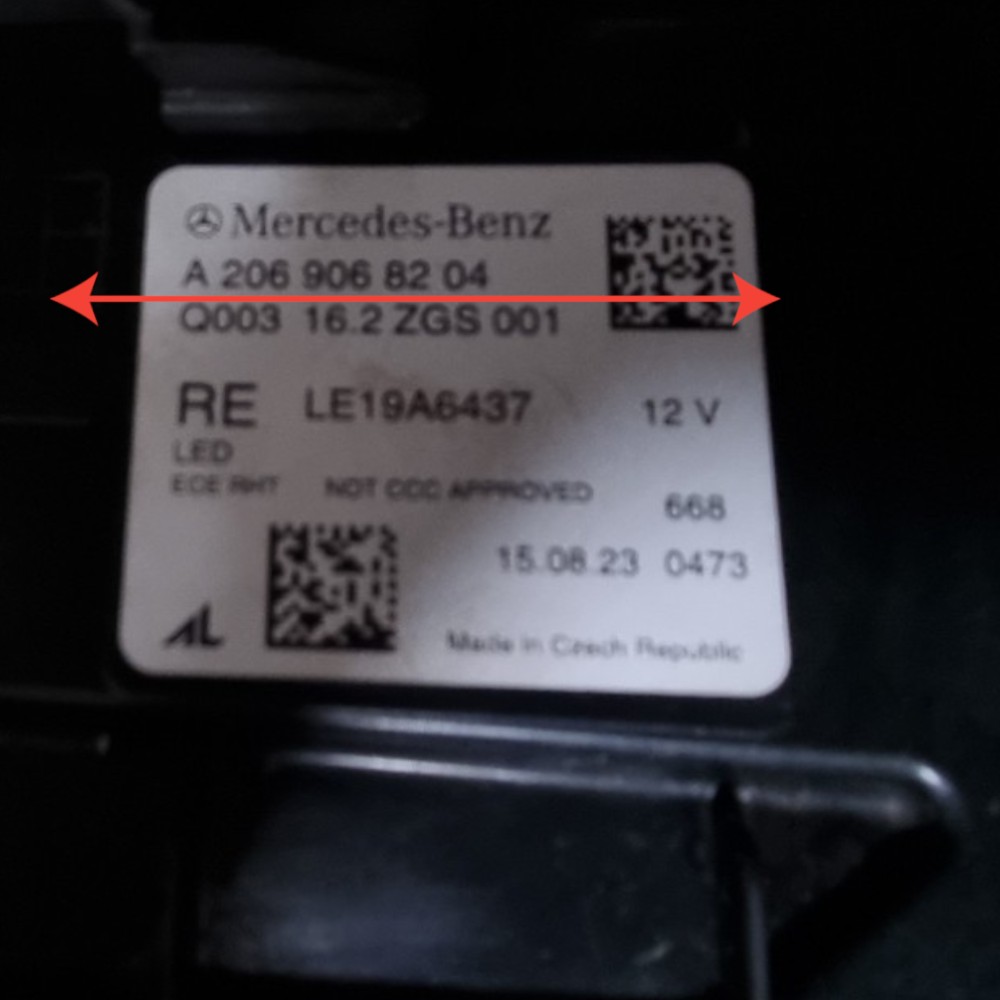 Farol Direito Mercedes W206 C200 C300 2024 2025 Direito/passageiro
