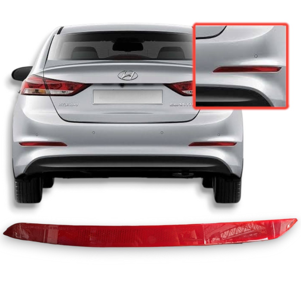 Refletor Traseiro Direito Hyundai Elantra 2016 2017 2018 Preto