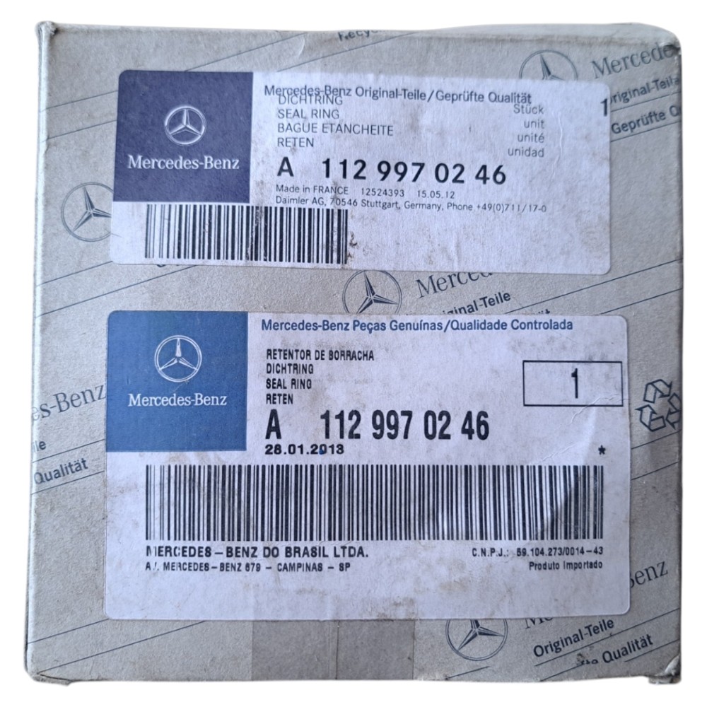 Retentor Borracha Traseiro Virabrequim Mercedes  Preto 4
