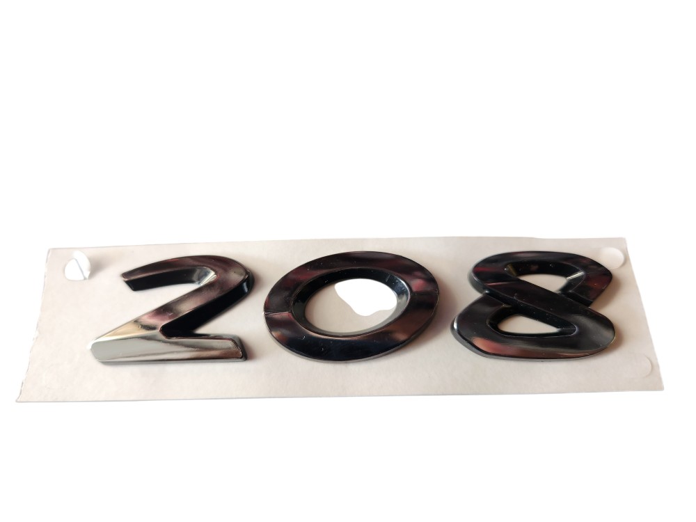 Emblema Tampa Peugeot 208 Preto