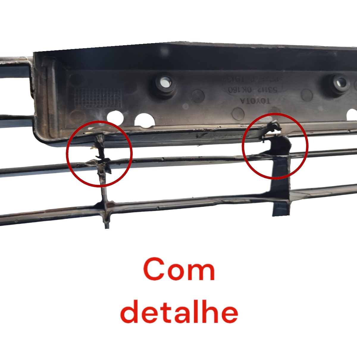Grade Parachoque Dianteiro Inferior Hilux Preto 5