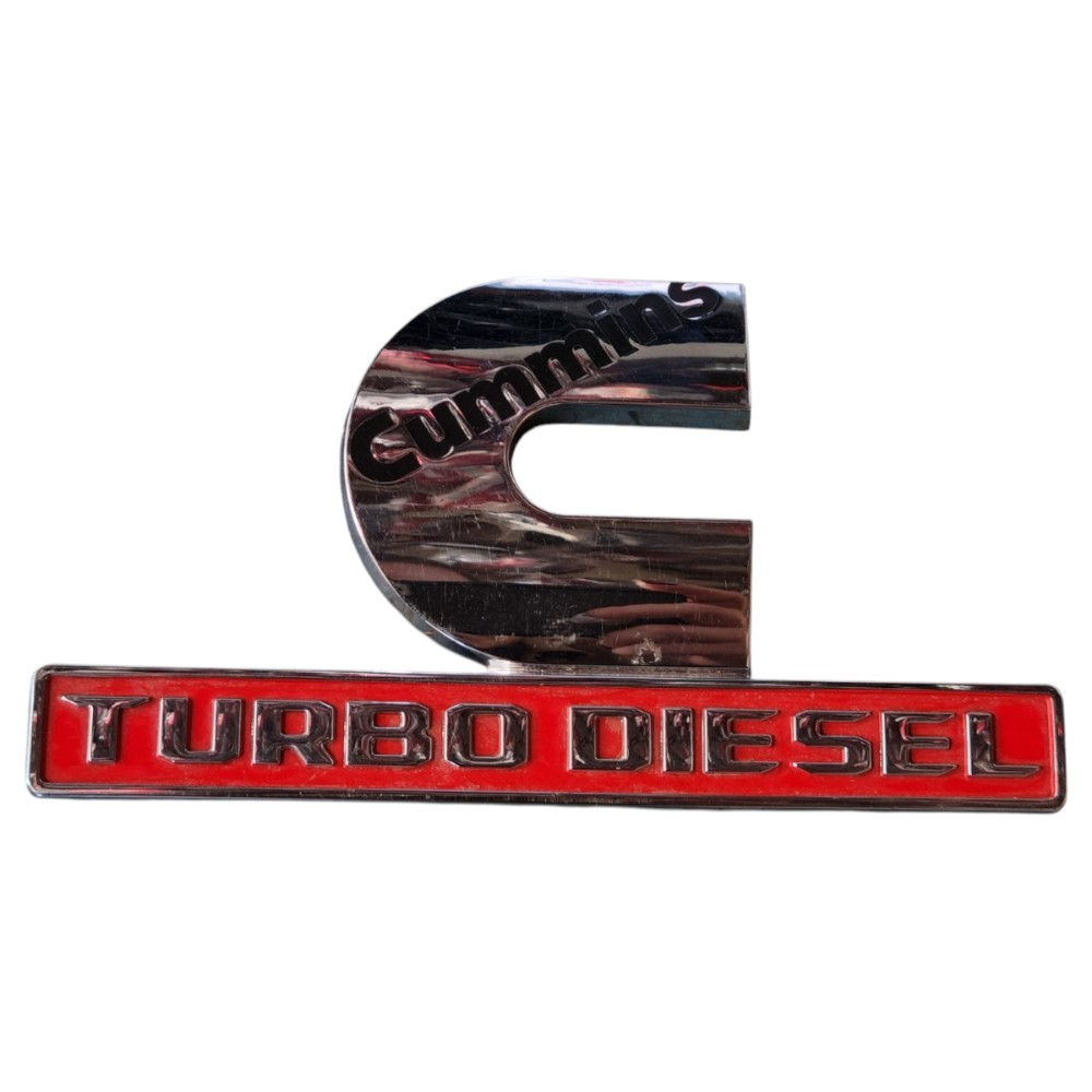 Emblema Lateral Turbo Diesel Dodge Ram Cromado