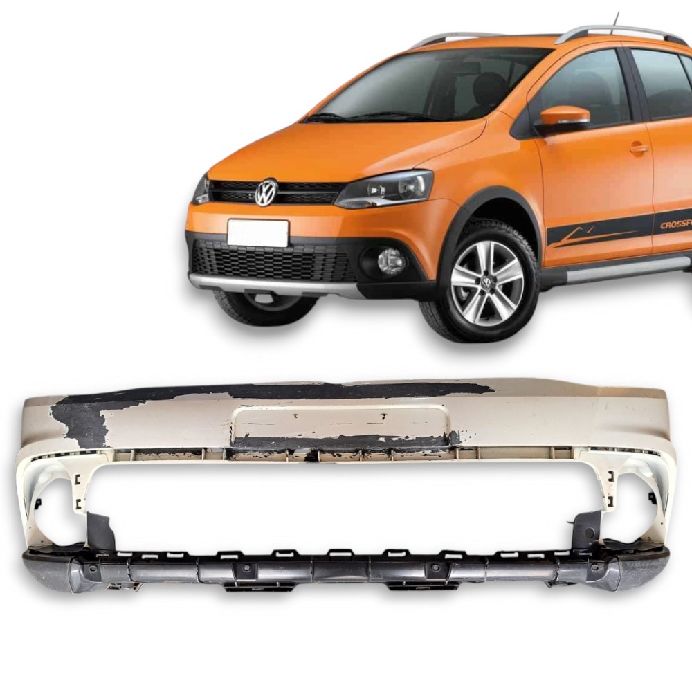 Parachoque Dianteiro Volkswagen Crossfox 2012 2014 Branco 1