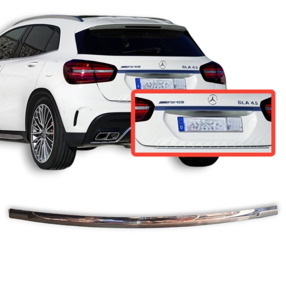 Friso Tampa Traseira Mercedes Gla Cromado