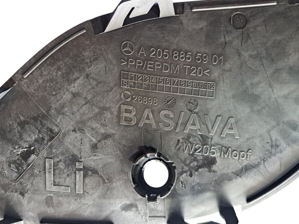 Grade Milha Esquerda Mercedes C180 C200 C250 2019 Preto Esquerdo 4