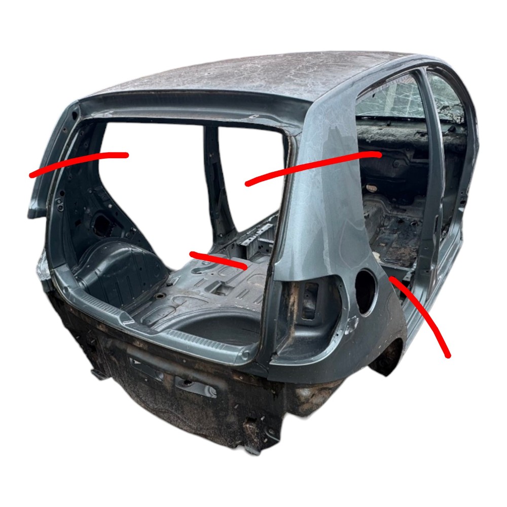 Traseira baixa recorte vw Fox 2004 2009 original 2