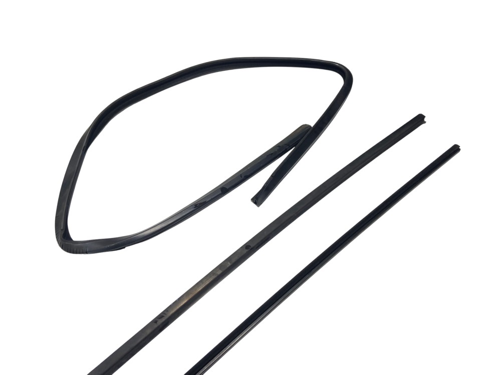 Kit Jogo 3 Pestana Borracha Vidro Porta Dianteira Direita Ka – Preto