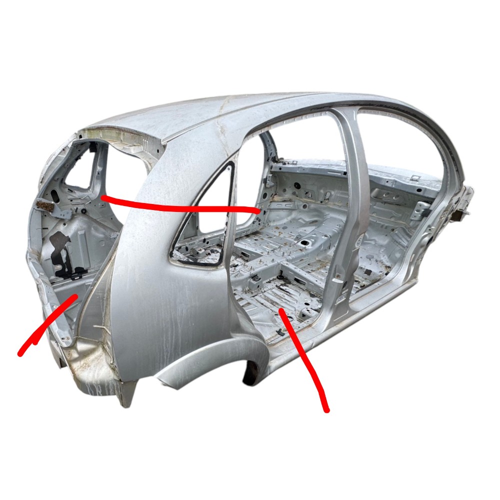 Recorte lateral traseira Direita Citroen C3 2011 original 4