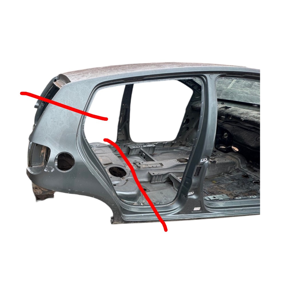 Traseira baixa recorte vw Fox 2004 2009 original 5