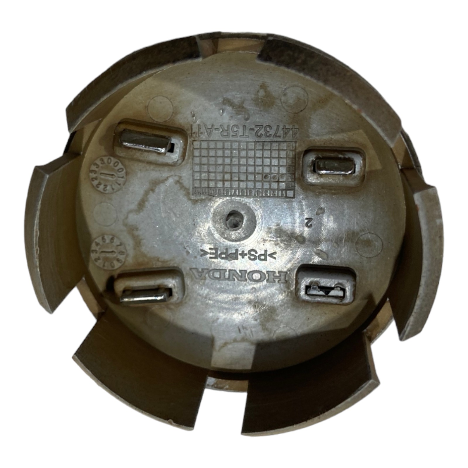 Calota Miolo Central Emblema Roda Honda New Fit City Detalhe Cinza 8