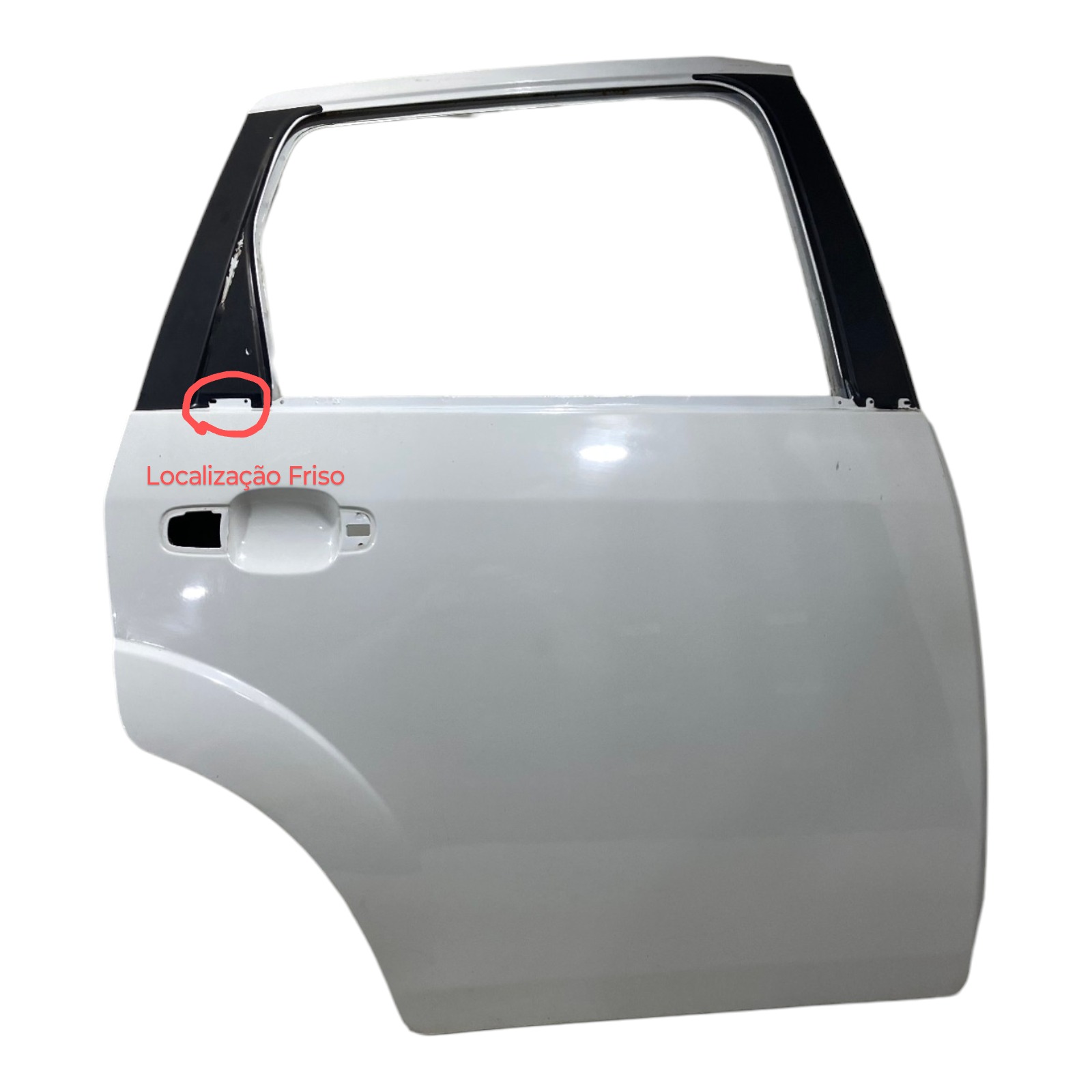 Friso Plástico Porta Traseira Direita Ford Fiesta Original Preto 2