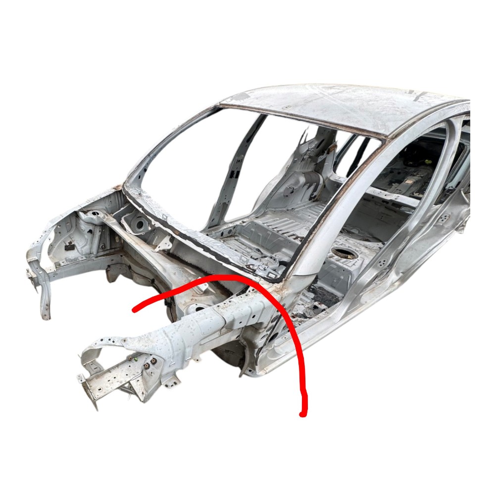 Recorte Retalho ponta longarina esquerda Citroen C3 2011 5