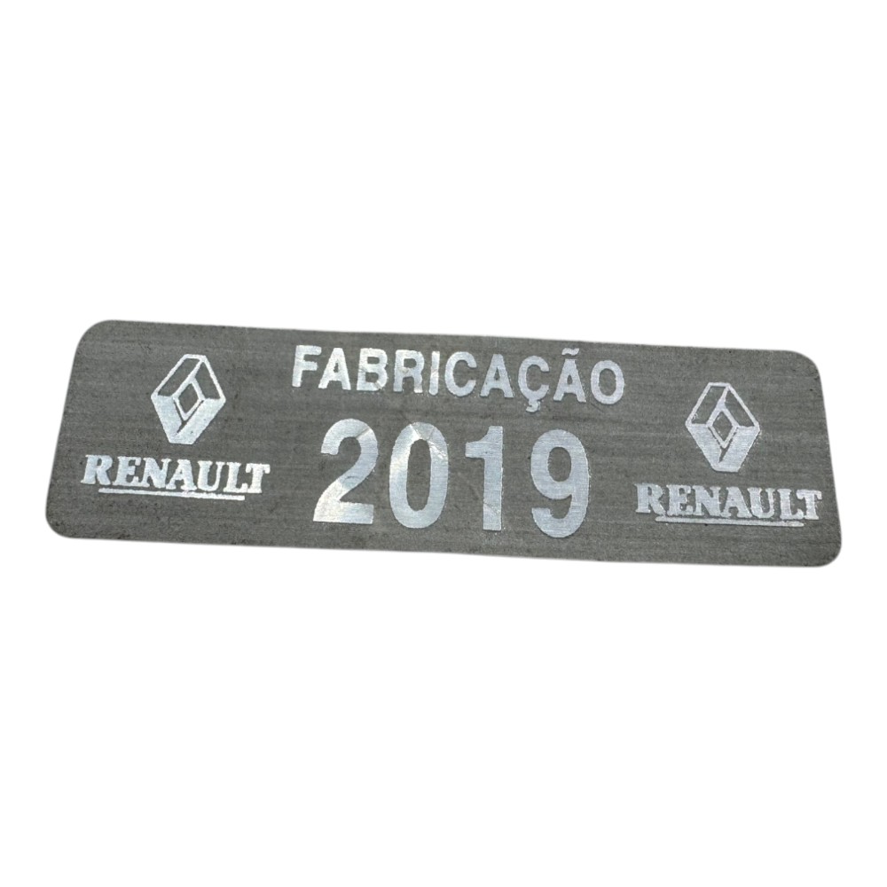 Plaqueta Etiqueta Ano Fabricacao Renault 2019 Original Usado