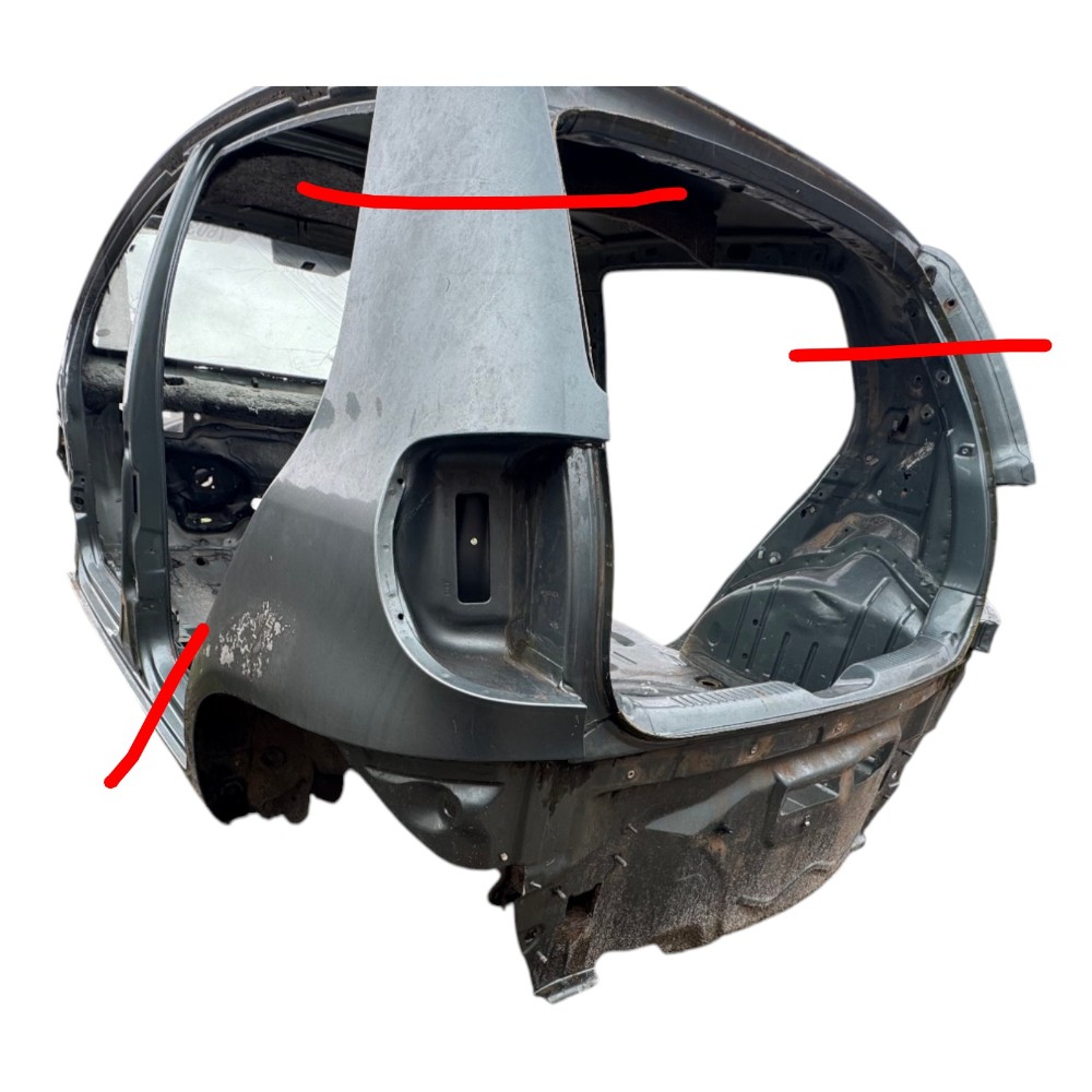 Traseira baixa recorte vw Fox 2004 2009 original 4