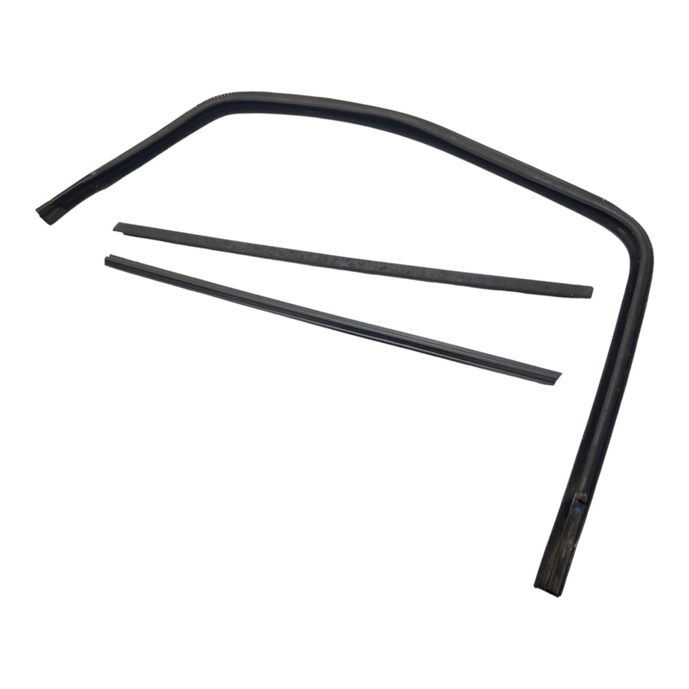Kit Canaleta Pestana Porta Dianteira Esquerda Fiat Novo Uno – Preto